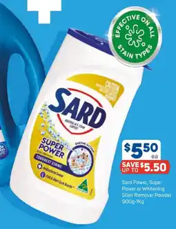 Foodland Sard Power, Super Power or Whitening Stain Remover Powder offer