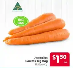 Spar Australian Carrots 1kg Bag offer