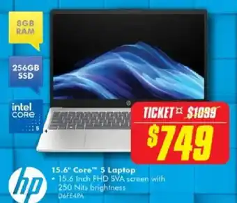 Hp 15.6" Core 5 Laptop