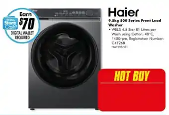 The Good Guys Haier 9.5kg 500 Series Front Load Washer offer