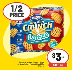Supa Valu Birds Eye Golden Crunch Lattice offer