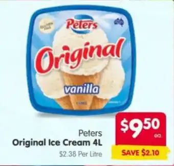 Spar Peters Original Ice Cream offer
