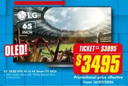 The Good Guys LG 65" OLED EVO AI C6 4K Smart TV 2026 offer