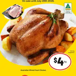 Supa Valu Australian Whole Fresh Chicken offer