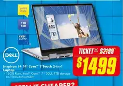 The Good Guys Dell Inspiron 14 14" Core 7 Touch 2-in-1 Laptop offer