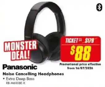 The Good Guys Panasonic Noise Cancelling Headphones offer