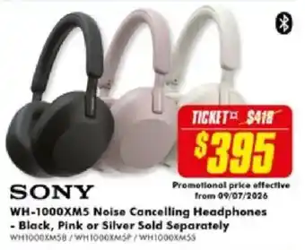 The Good Guys Sony WH-1000XM5 Noise Cancelling Headphones offer