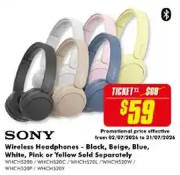 The Good Guys Sony Wireless Headphones offer