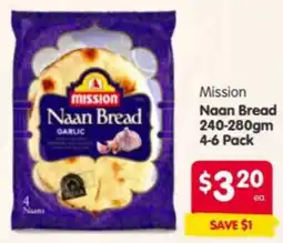 Spar Mission Naan Bread Garlic offer