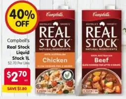Spar Campbell's Real Stock Liquid Stock offer