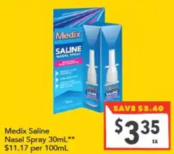 Supa Valu Medix Saline Nasal Spray offer