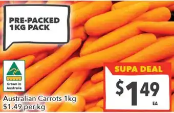 Supa Valu Australian Carrots offer