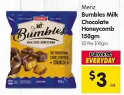 Spar Menz Bumbles Milk Chocolate Honeycomb offer