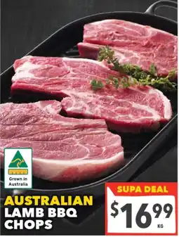 Supa Valu Australian Lamb BBQ Chops offer