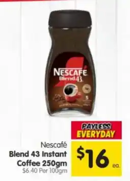 Spar Nescafé Blend 43 Instant Coffee offer