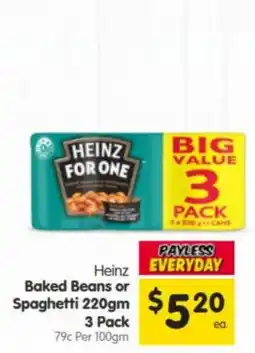 Spar Heinz Baked Beans or Spaghetti offer