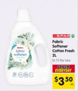 Spar fabric softener cotton fresh offer