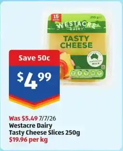 ALDI Westacre Dairy Tasty Cheese Slices offer