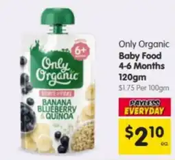 Spar Only Organic Baby Food offer