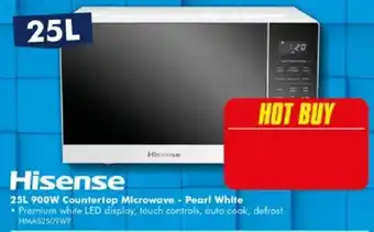 The Good Guys Hisense 25L 900W Countertop Microwave - Pearl White offer