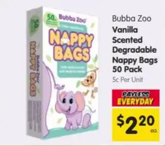 Spar Bubba Zoo Nappy Bags offer