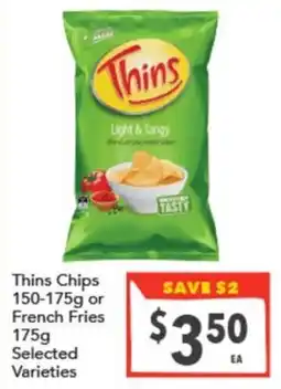 Supa Valu Thins Chips offer