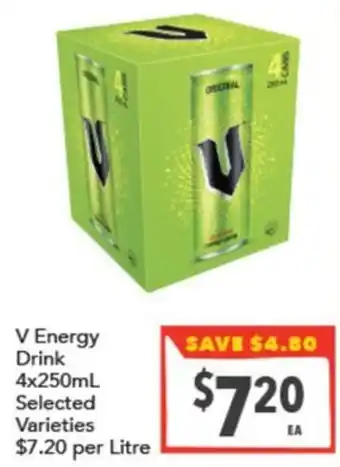 Supa Valu V Energy Drink Selected Varieties offer
