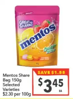 Supa Valu Mentos Share Bag offer