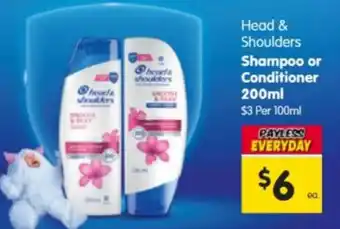 Spar Head & Shoulders Shampoo or Conditioner offer