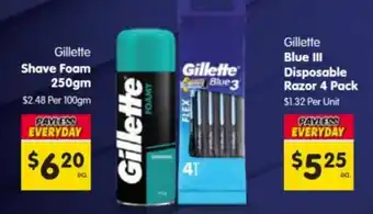Spar Gillette Shave Foam offer