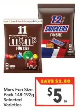 Supa Valu Mars Fun Size Selected Varieties offer