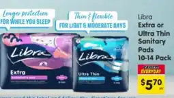 Spar Libra Extra or Ultra Thin Sanitary Pads offer