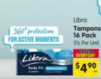 Spar Libra Tampons offer