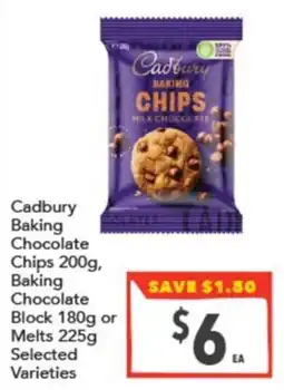 Supa Valu Cadbury Baking Chocolate Chips offer