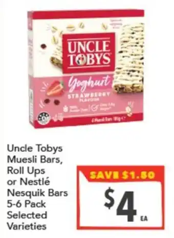 Supa Valu Uncle Tobys Muesli Bars offer
