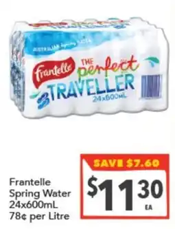 Supa Valu Frantelle Spring Water offer