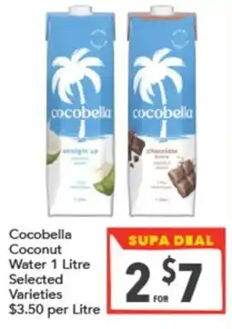 Supa Valu Cocobella Coconut Water 1 Litre Selected Varieties offer