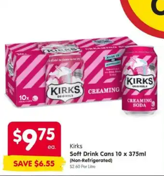 Spar Kirks Soft Drink Cans offer
