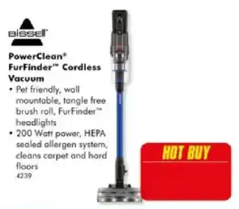 The Good Guys Bissell PowerClean FurFinder Cordless Vacuum offer