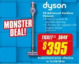 The Good Guys Dyson V8 Advanced Cordless Vacuum offer