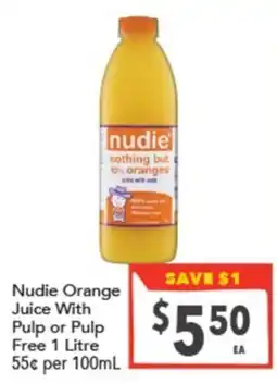 Supa Valu Nudie Orange Juice With Pulp offer