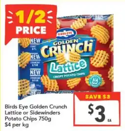 Supa Valu Birds Eye Golden Crunch Lattice Potato Chips offer