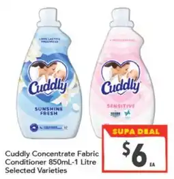 Supa Valu Cuddly Concentrate Fabric Conditioner Selected Varieties offer