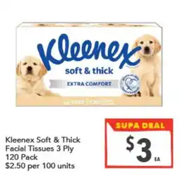 Supa Valu Kleenex Soft & Thick Facial Tissues 3 Ply offer