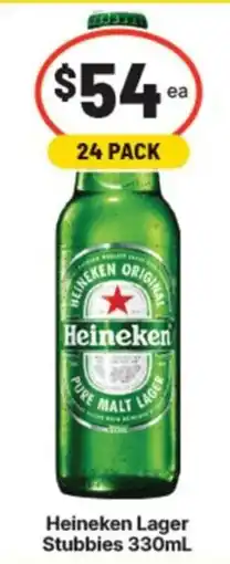 Supa Valu Heineken Lager Stubbies offer