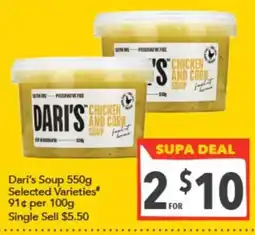 Supa Valu Dari's Chicken and Corn Soup offer