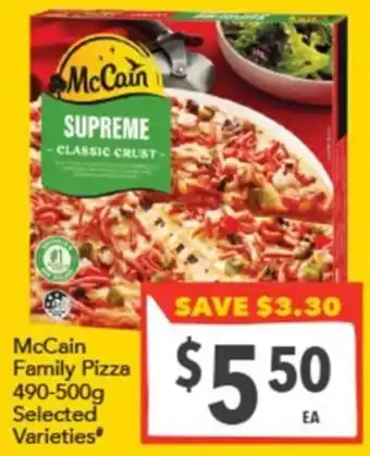 Supa Valu McCain Family Pizza offer