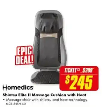 The Good Guys Homedics Shiatsu Elite II Massage Cushion with Heat offer