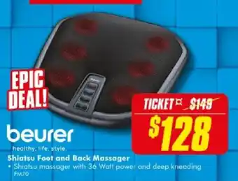 The Good Guys beurer Shiatsu Foot and Back Massager offer