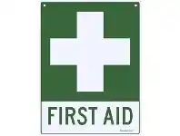 Officeworks Sandleford First Aid Sign 22.5 x 30cm offer